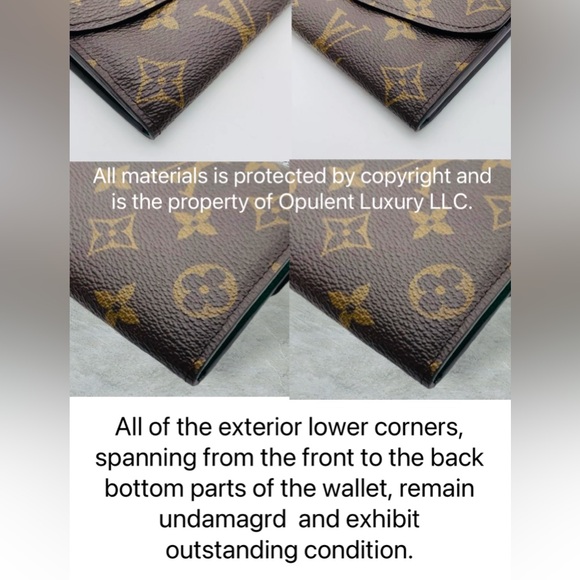 168 Louis Vuitton Monogram Emily Green Wallet - Picture 4 of 8